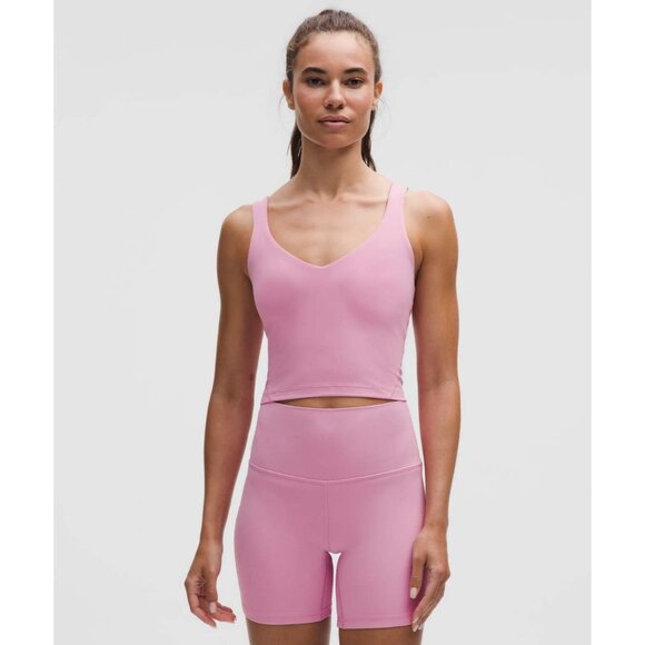 Lululemon Align Tank A/B Cups Pink Frosting Size 8 Lightweight Stretchy Yoga - Picture 1 of 2